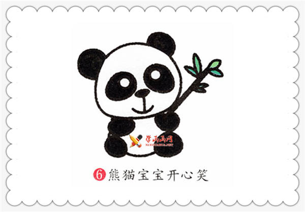 儿童学画画:大熊猫简笔画教程