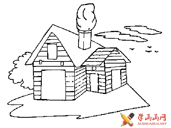 关于房子的简笔画图片