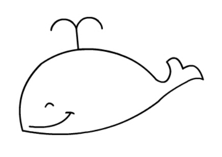 儿童简笔画,鲸鱼的简笔画大全【动画步骤】