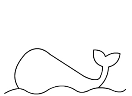 动物类简笔画_儿童画鲸鱼的简单画法