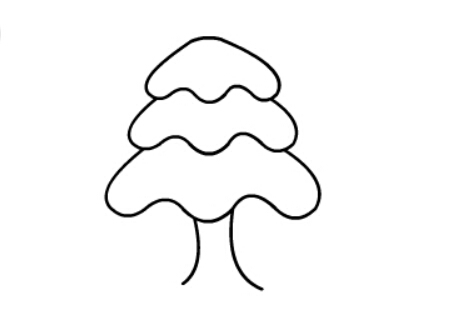 植物简笔画,儿童画绿树的简单画法