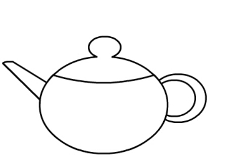 儿童学画家庭用品茶壶简笔画教程