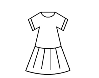 漂亮的连衣裙简笔画法_儿童画连衣裙的简单画法