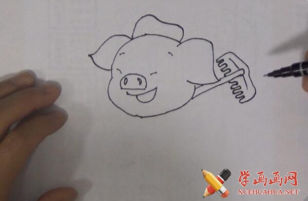 《西游记》可爱的猪八戒儿童简笔画图解教程