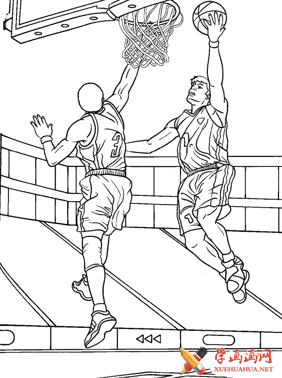 儿童学画画关于篮球的简笔画图片