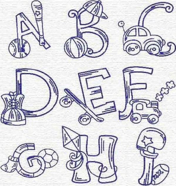 创意字母简笔画24个英文字母简笔画