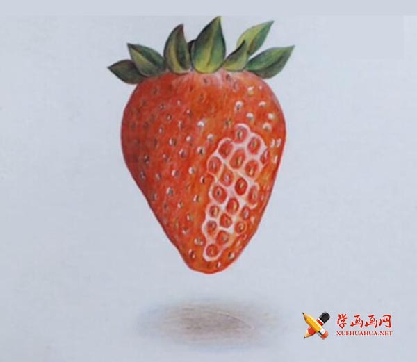 彩铅画教程教你如何用彩色铅笔画逼真的草莓彩铅画教学视频