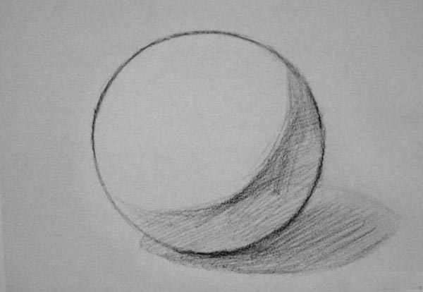 素描几何体球体绘画教程详解-露西学画画