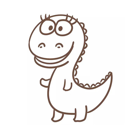 简单的恐龙儿童画教程