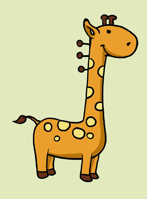 长颈鹿怎么画简笔画?