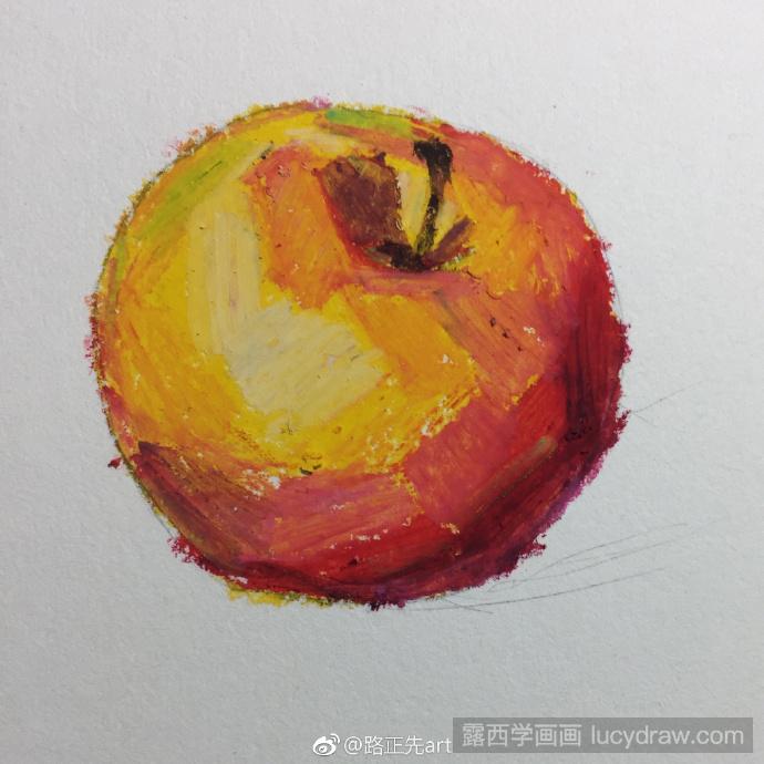 油画棒写实苹果画法教程