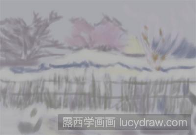 怎么画雪景水彩画