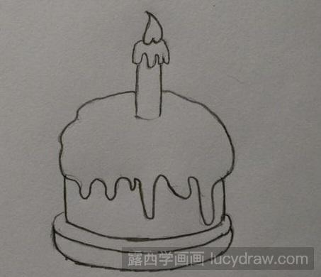 儿童画教程:教你画瀑布蛋糕