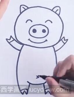 儿童画:粉红的小猪-露西学画画
