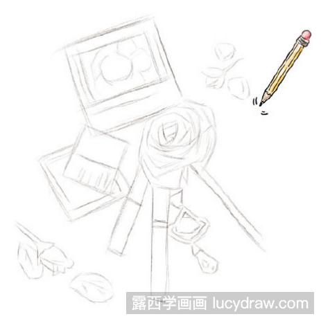 彩铅画教程怎么画化妆品