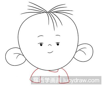 儿童画教程:教你画大耳朵图图