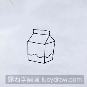 儿童画教程:面包 牛奶