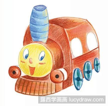 儿童画教程:怎么画玩具小火车