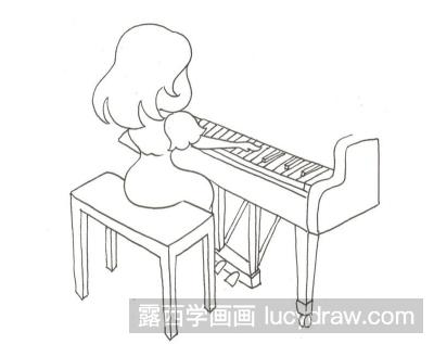 简笔画教程:教你画小钢琴家