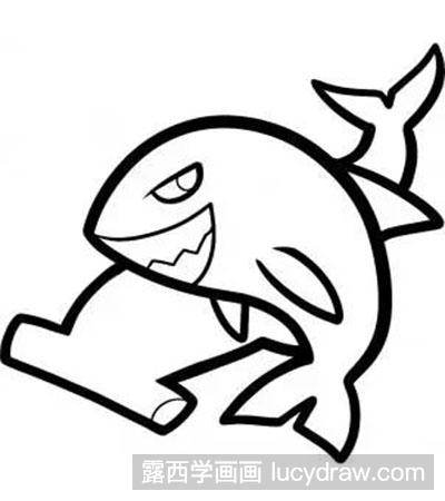 简笔画鲨鱼教程