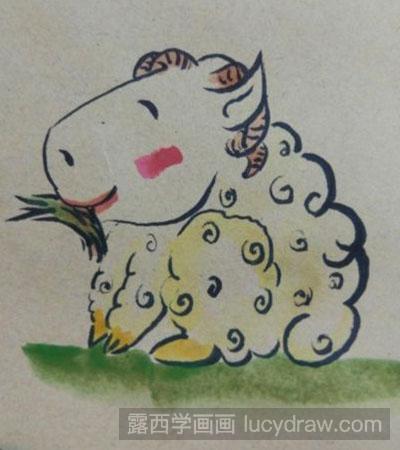 儿童画教程:教大家画小羊