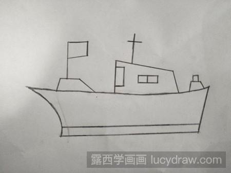 儿童画轮船怎么画
