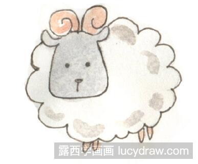 儿童画教程:怎么画小羊