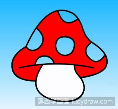 怎么画儿童画蘑菇-露西学画画