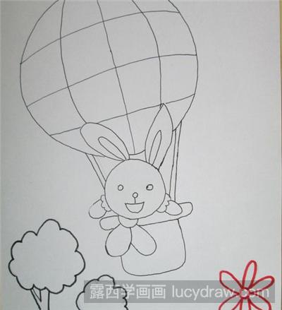 儿童画教程:坐上气球去旅行