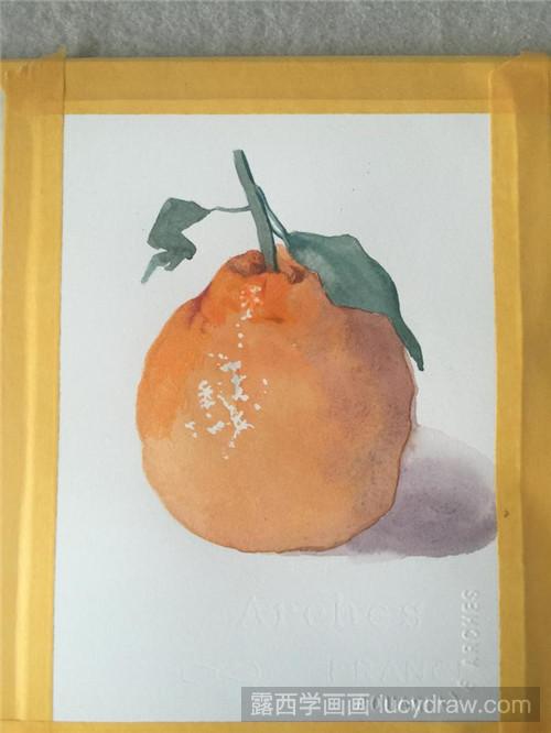 丑橘彩铅画教程