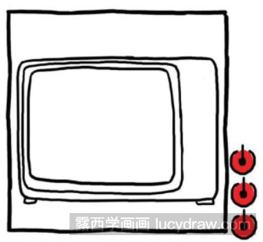儿童画教程:怎么画电视机
