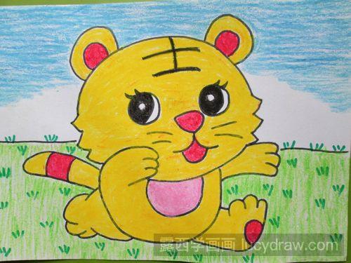儿童画老虎的画法