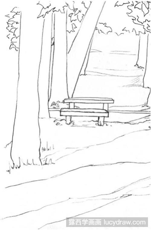 绘画步骤:这次小编为大家带来的绘画教程是公园一角的风景,夏日的公园