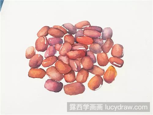 红豆水彩画教程