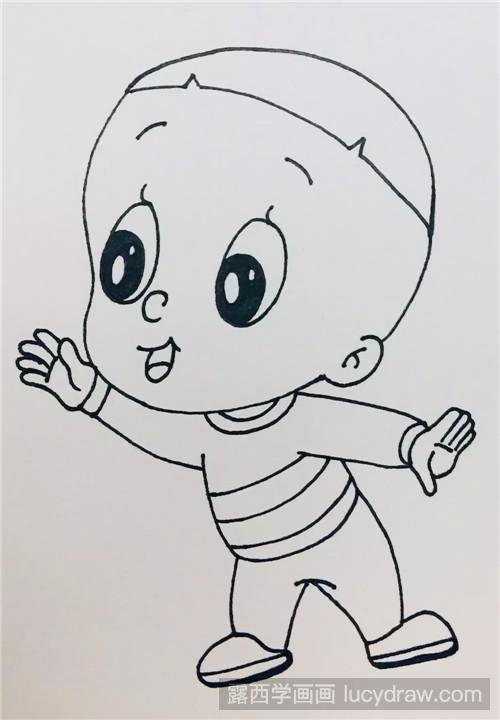卡通人物简笔画:大头儿子怎么画-露西学画画