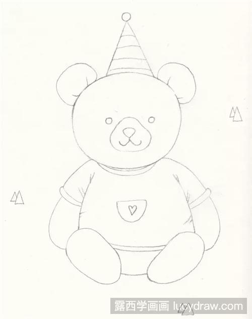 儿童画抱熊绘画过程详解!