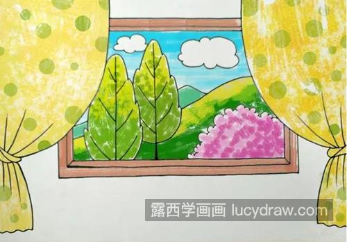 窗外的风景怎么画儿童画步骤有哪些
