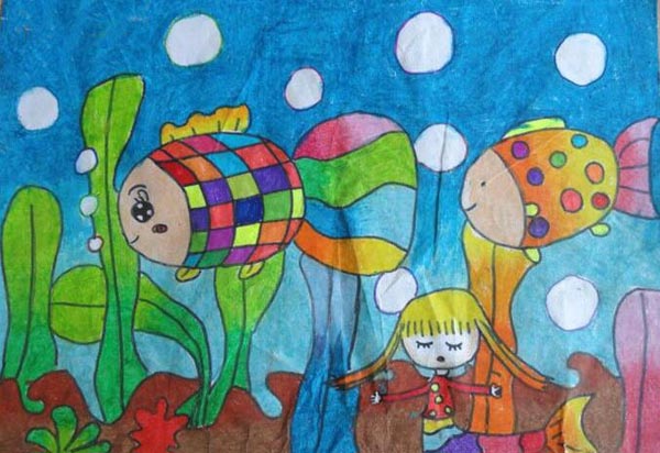 优秀海底世界儿童画作品图片大全