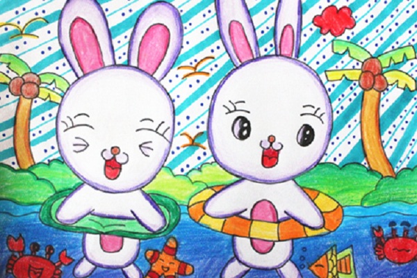 儿童画兔子图片大全