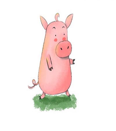 动物简笔画之小猪简笔画