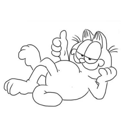 加菲猫动画片简笔画图片