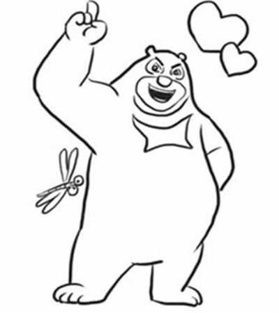 熊大的简笔画法图片