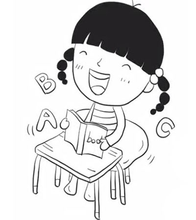 标签关键词简笔画读书的小女孩教程