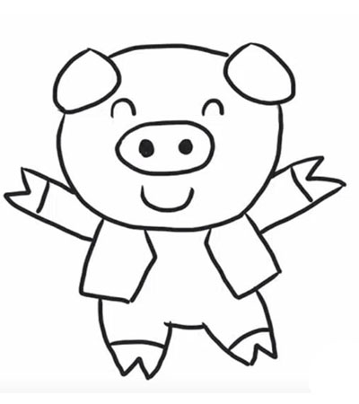 猪简笔画方法图片