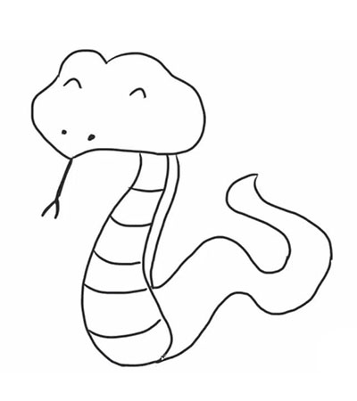 画小蛇简单画笔画图片图片