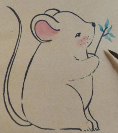 一年级画画老鼠图片