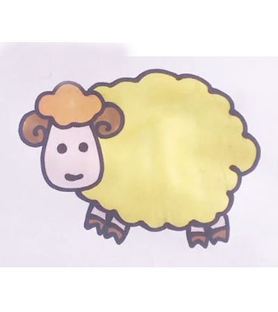 标签关键词:儿童画小羊教程