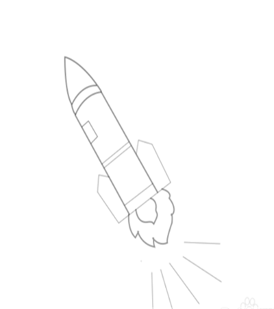 怎么画火箭筒简笔画图片