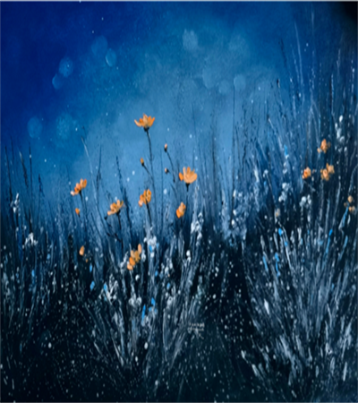 夜色怎么画？月下花朵的油画教程是什么？