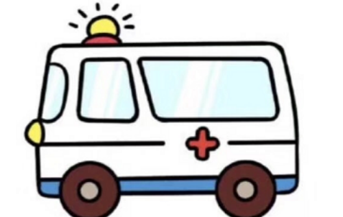 彩色好看的救护车简笔画教程 简单带颜色的救护车简笔画怎么画